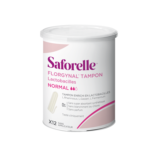 Florgynal Tampon Lactobacilles, Sans applicateur - 12 tampons Normal, medium